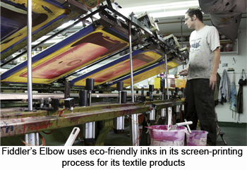 Fiddler's Elbow Uses Organic Ink in Printing Textiles