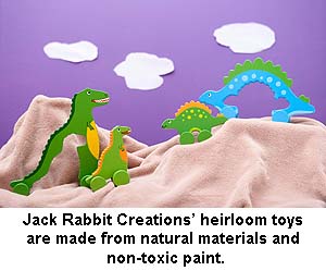 Jack Rabbit Creations toys are made from safe, renewable materials
