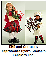 DHR and Company represents Byers Choice's Carolers line.