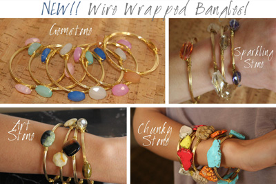 New Wire Wrapped Bangles from Calypso Studios