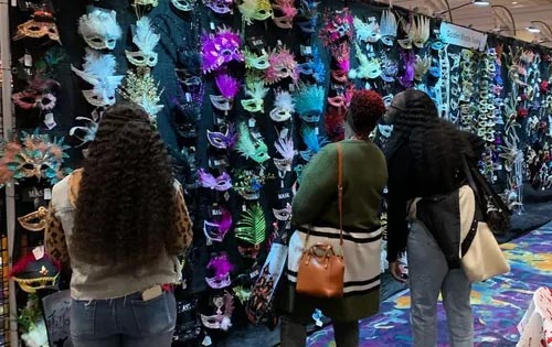 Attendees View a Display at Halloween Expo