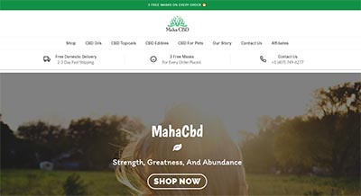Maha CBD Home Page