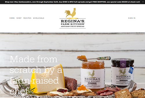 Reginas Farm Kitchen Home Page