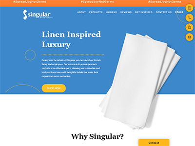 Singular Premium Products Home Page