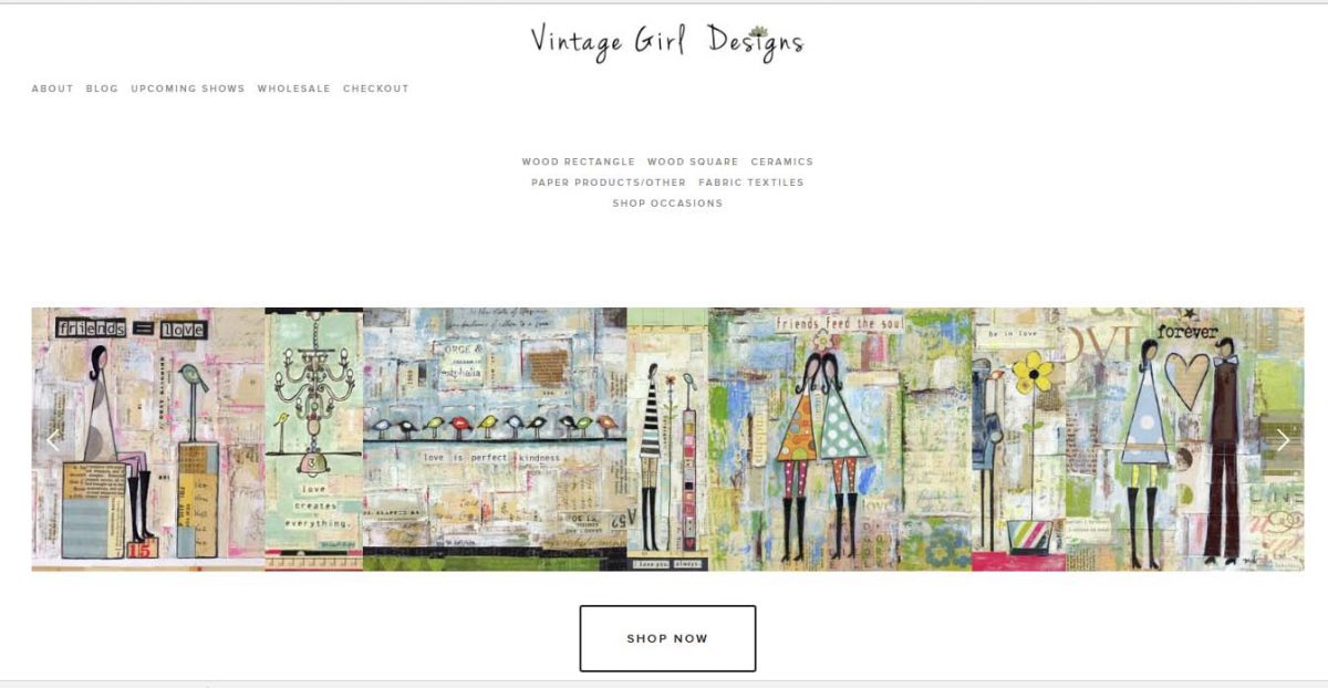 Michelle DeFillipo’s Art on Vintage Girl Designs Website
